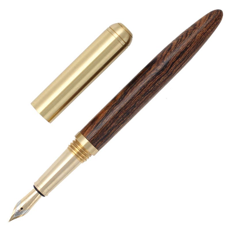 Gullor Handcrafted Rosewood Fountain Pen, Smooth and Easy Writing for Signature, Medium Nib, Brown Wood - Image 1